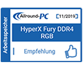 Allround PC Fury DDR4 RGB Empfehlenswert Award