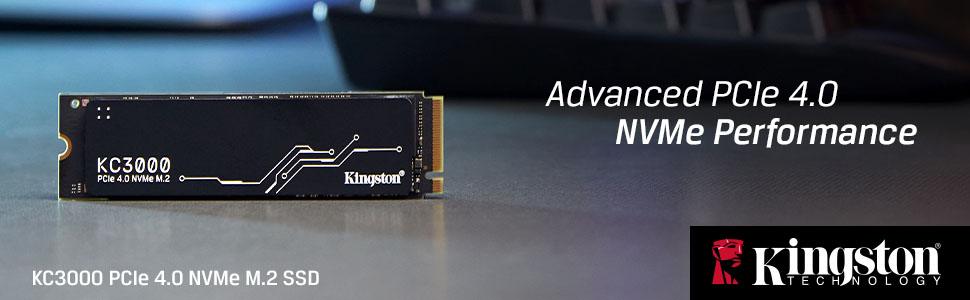 SSD 4To KINGSTON KC3000 PCIe 4.0 NVMe M.2 SSD - SKC3000D/4096G