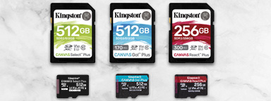 さまざまな速度クラスの SD および microSD カード