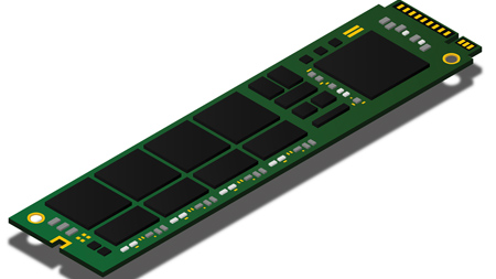 Dibujo de un SSD M.2