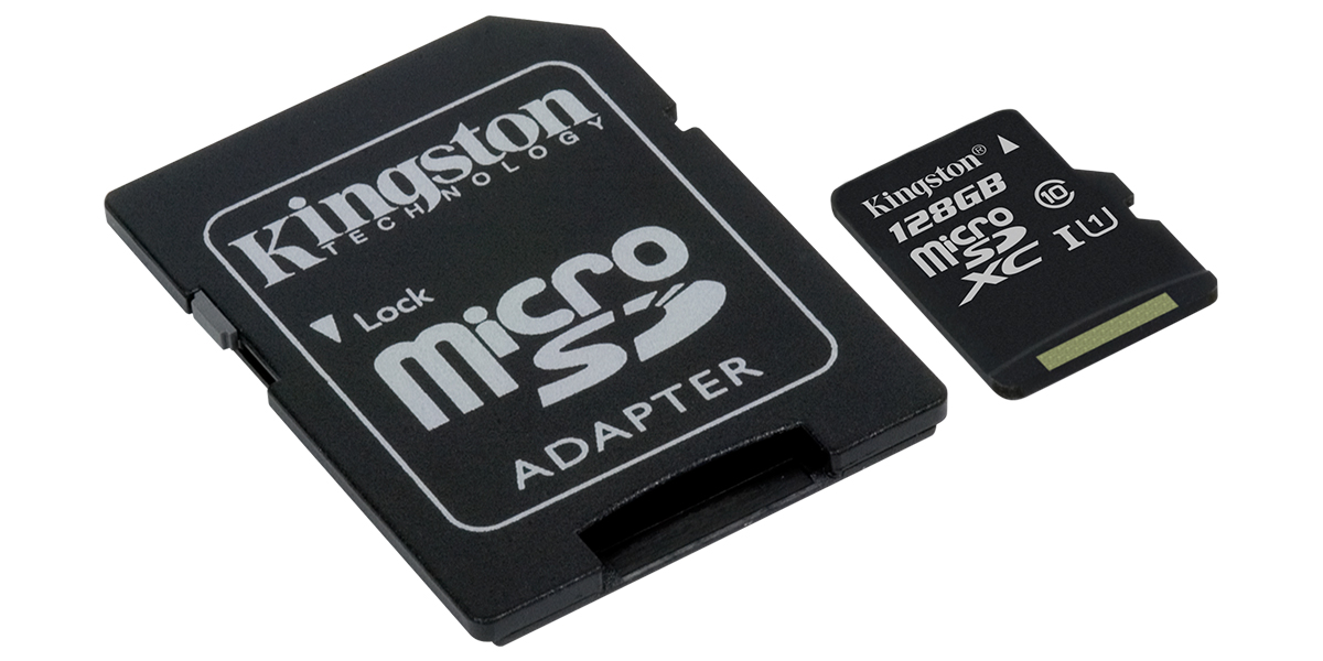 microSD card and SD adaptor