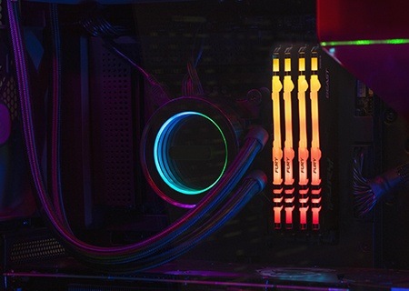 Kingston FURY Beast DDR4 RGB memory in a desktop