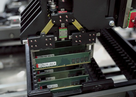 Kingston memory modules in production line in the factory