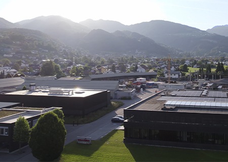WolfVision fabrikasının havadan görünümü
