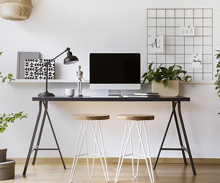 computer on a desk