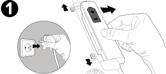 Desconecte el cable de alimentación de CA y retire la batería.