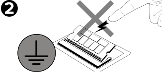 Always touch an unpainted and grounded metal object or use a grounded antistatic wrist strap to prevent electrostatic discharge (ESD).