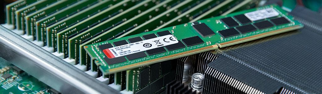 Memory modules in a server