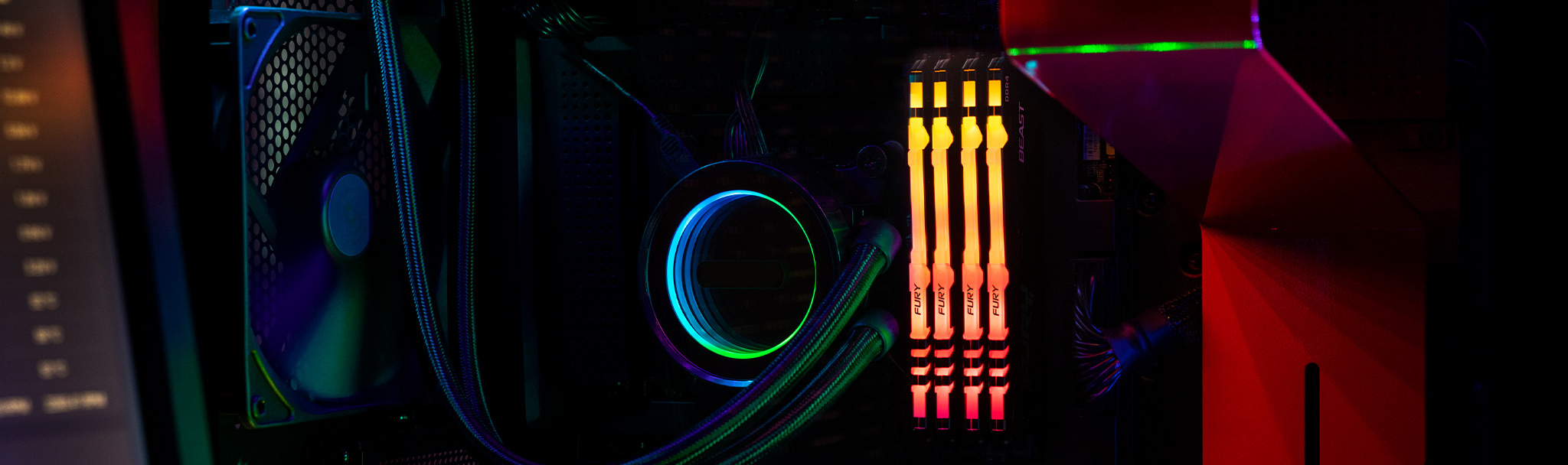 Customisable RGB lighting with aggressive styling