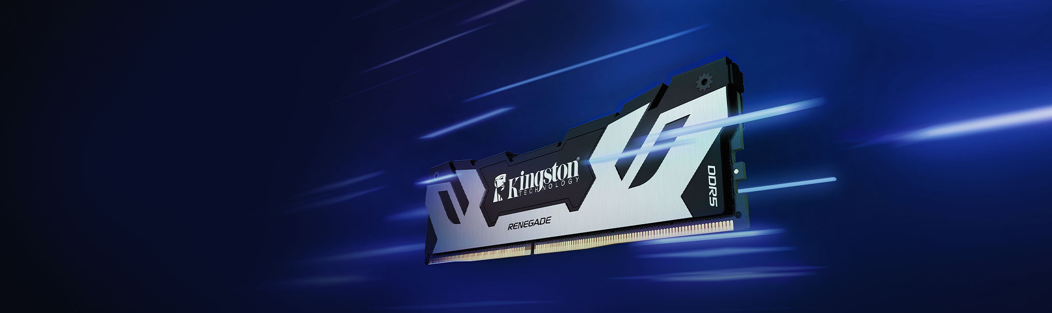 Kingston Renegade DDR5 bellek modülü uzayda uçuyor