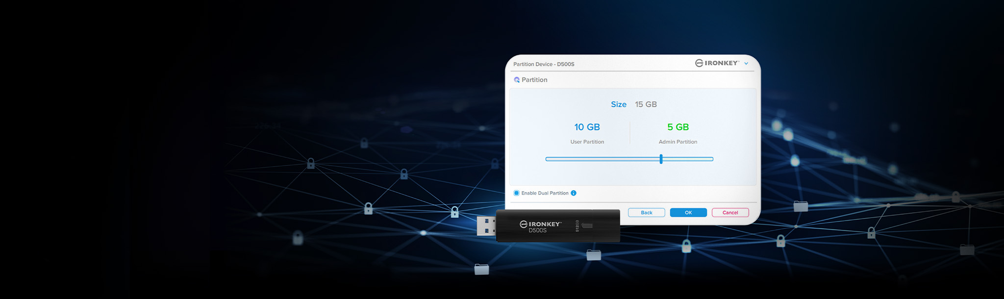 Screen shot of Partition dialog box