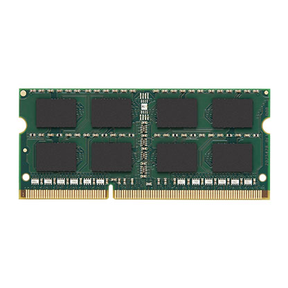 Kingston メモリ：DDR3 1600MT/s Non-ECC Unbuffered SODIMM