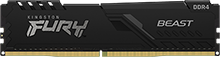 64GB (4x16GB) DDR4 2666MT/s CL16 FURY Beast Black PnP