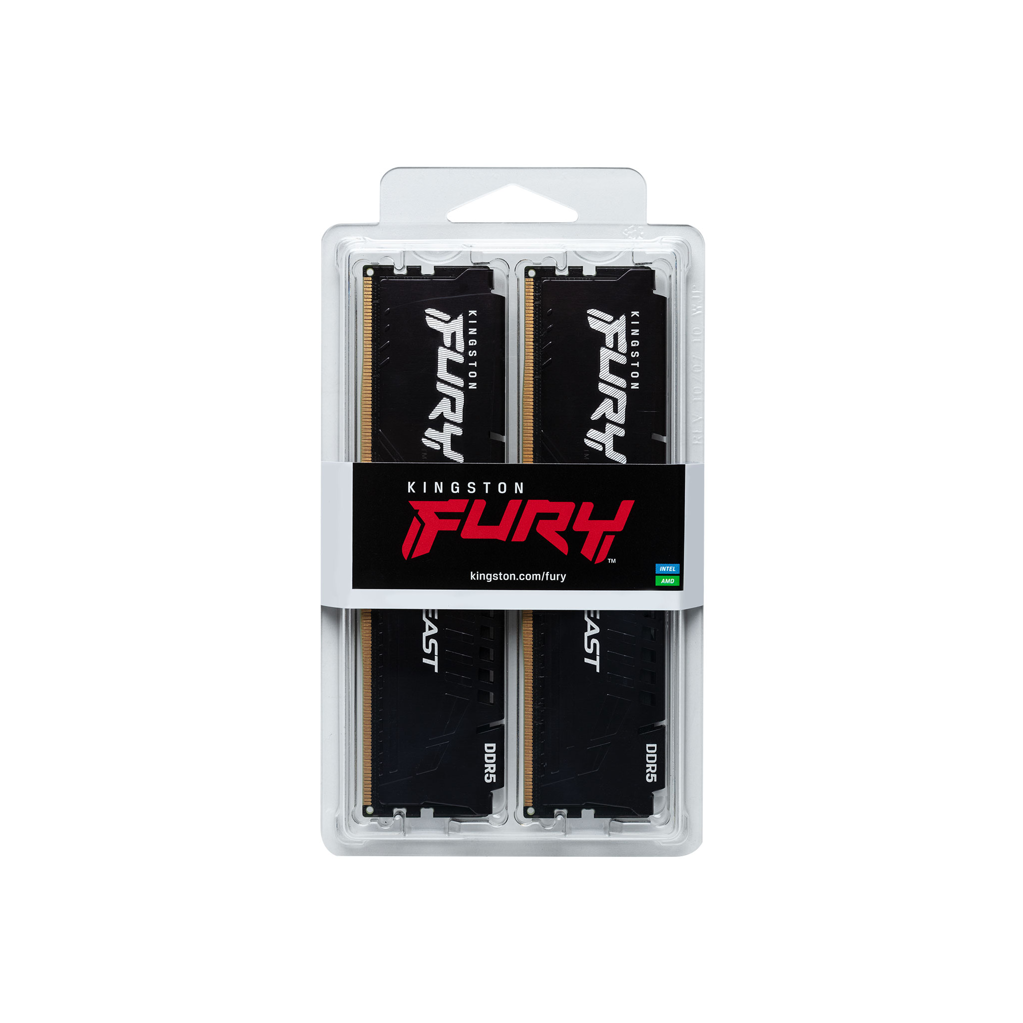 Kingston FURY Beast DDR5 5600 64GB(32GBx2) RGB Desktop Overclocking  Memory-White (KF556C36BWEAK2-64) 