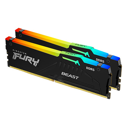 Kingston FURY™ Beast DDR5 RGB Memory – 8GB, 16GB, 32GB, 64GB 