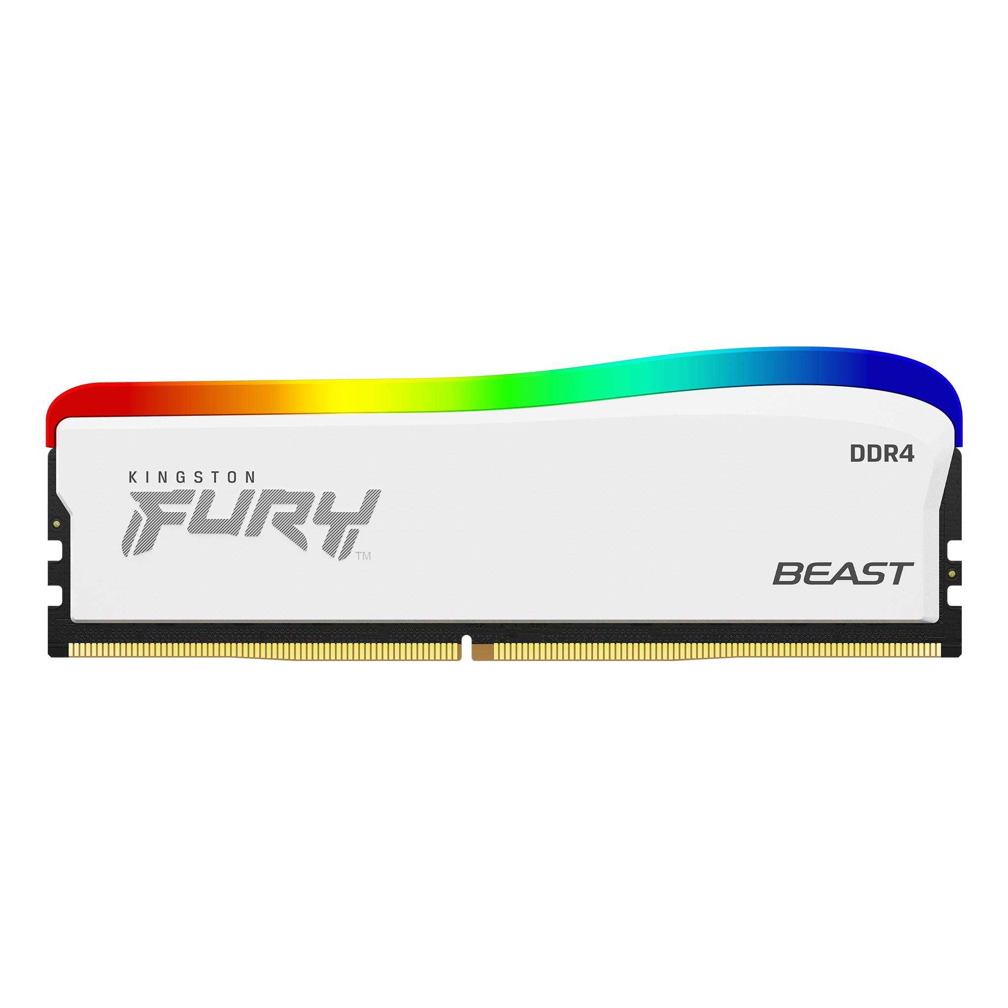 DDR4 Kingston Fury Beast RGB - 32 Go (2 x 16 Go) 3600 MHz - CAS 18 - DDR4 -  Top Achat