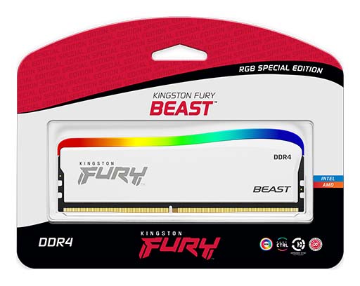 Kingston 16GB FURY Beast RGB DDR4 3600 MHz UDIMM