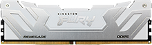 24GB (1x24GB) DDR5 8400MT/s CL40 FURY Renegade Silver/White CUDIMM XMP