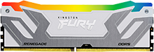 24GB (1x24GB) DDR5 8400MT/s CL40 FURY Renegade Silver/White RGB CUDIMM XMP