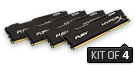 HyperX FURY Memory Black       -  64GB Kit*(4x16GB) -  DDR4 2933MT/s  CL17 DIMM