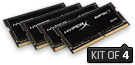 HyperX Impact SODIMM           -  32GB Kit*(4x8GB) -  DDR4 2133MT/s  CL14 SODIMM