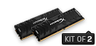 HyperX Predator Memory Black   -  64GB Kit*(2x32GB) -  DDR4 2666MT/s XMP CL15 DIMM