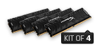 HyperX Predator Memory Black   -  32GB Kit*(4x8GB) -  DDR4 3600MT/s XMP CL17 DIMM