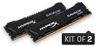HyperX Savage Memory Black     -  16GB Kit*(2x8GB) -  DDR4 3000MT/s Intel XMP CL15 DIMM