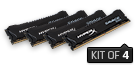 HyperX Savage Memory Black     -  16GB Kit*(4x4GB) -  DDR4 2666MT/s XMP CL13 DIMM