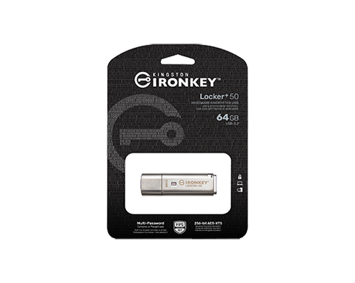 Зашифрований USB флеш-накопичувач IronKey Locker+ 50 - Kingston