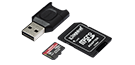 128GB micSDXC React+ SDCR2 285R UHS-II w/ADP+MLPM Reader