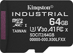 64GB microSDXC Industrial C10 A1 pSLC Card Single Pack w/o Adapter