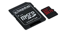 32GB  microSDHC Canvas React  100R/70W U3 UHS-I V30 A1 Card + SD Adptr