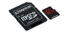 512GB microSDXC Canvas React  100R/80W U3 UHS-I V30 A1 Card + SD Adptr