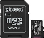 128GB microSDXC Canvas Select Plus Gen3 150MB/s A1 Card + Adapter