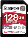 128GB Canvas React Plus SDXC UHS-II 300R/260W U3 V90 for Full HD/4K/8K