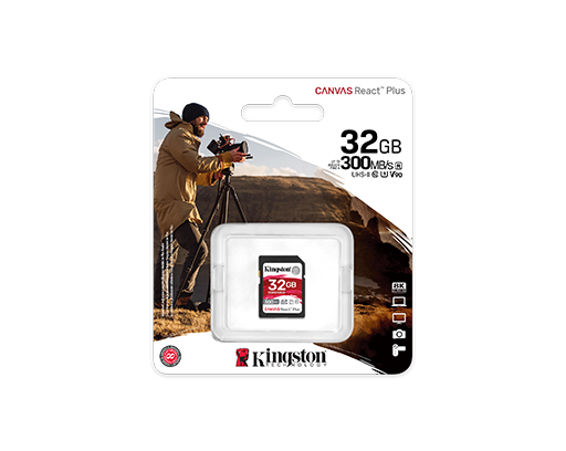 Canvas React Plus Class 10 SD Cards – UHS-II, U3, V90 - 32GB-256GB - Kingston  Technology