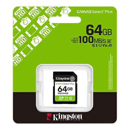 Cartão de memória SD Canvas Select Plus, Class 10 UHS-I, 150MB/s
