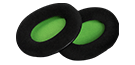 Nauszniki zestawu słuchawkowego Cloud (czarne/zielone)