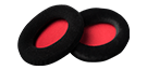 Cloud Ear Cushions (Black/Red)
