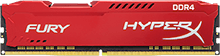 HyperX FURY Memory Red         -  8GB Module -  DDR4 2666MT/s  CL16 DIMM