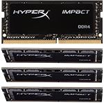 HyperX Impact SODIMM           -  64GB Kit*(4x16GB) -  DDR4 2400MT/s  CL15 SODIMM
