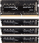 HyperX Impact SODIMM           -  16GB Kit*(4x4GB) -  DDR4 2400MT/s  CL15 SODIMM