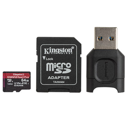 Kingston 64GB RED Hydrogen One MicroSDXC Canvas Select Plus Card Verified by SanFlash. 100MBs Works with Kingston 