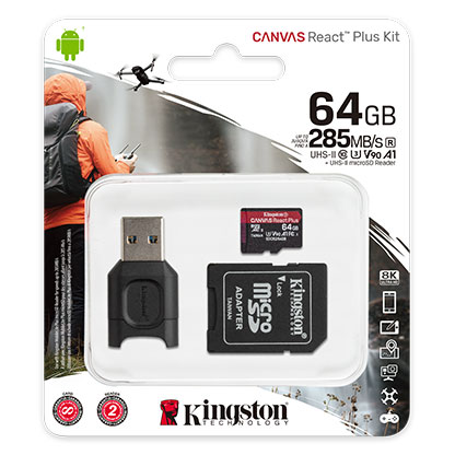 Canvas React Plus Class 10 microSD Cards – UHS-II, U3, V90, A1 