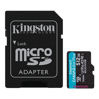 Canvas Go! Plus Class 10 microSD カード - V30、A2 - 64GB-512GB