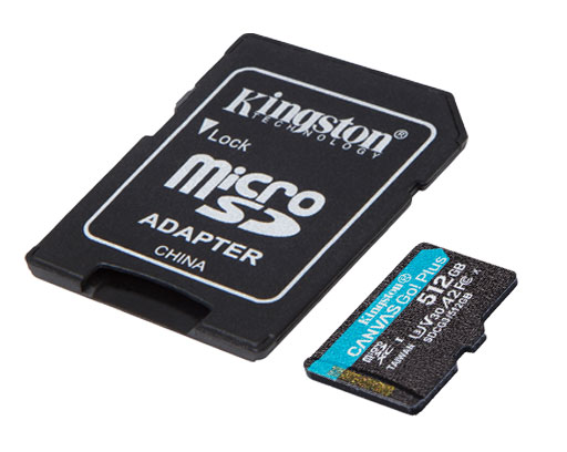 Kingston SDG/512GB Tarjeta SD Canvas Go Drones y Otras filmadoras compatibles con Tarjetas SD 512 GB Ideal para DSLR 