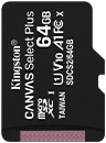 64GB micSDXC Canvas Select Plus 100R A1 C10 Single Pack w/o ADP