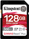128GB Canvas React Plus SDXC UHS-II 300R/260W U3 V90 for Full HD/4K/8K
