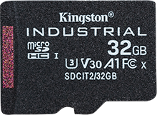 32GB microSDHC Industrial C10 A1 pSLC Card Single Pack w/o Adapter